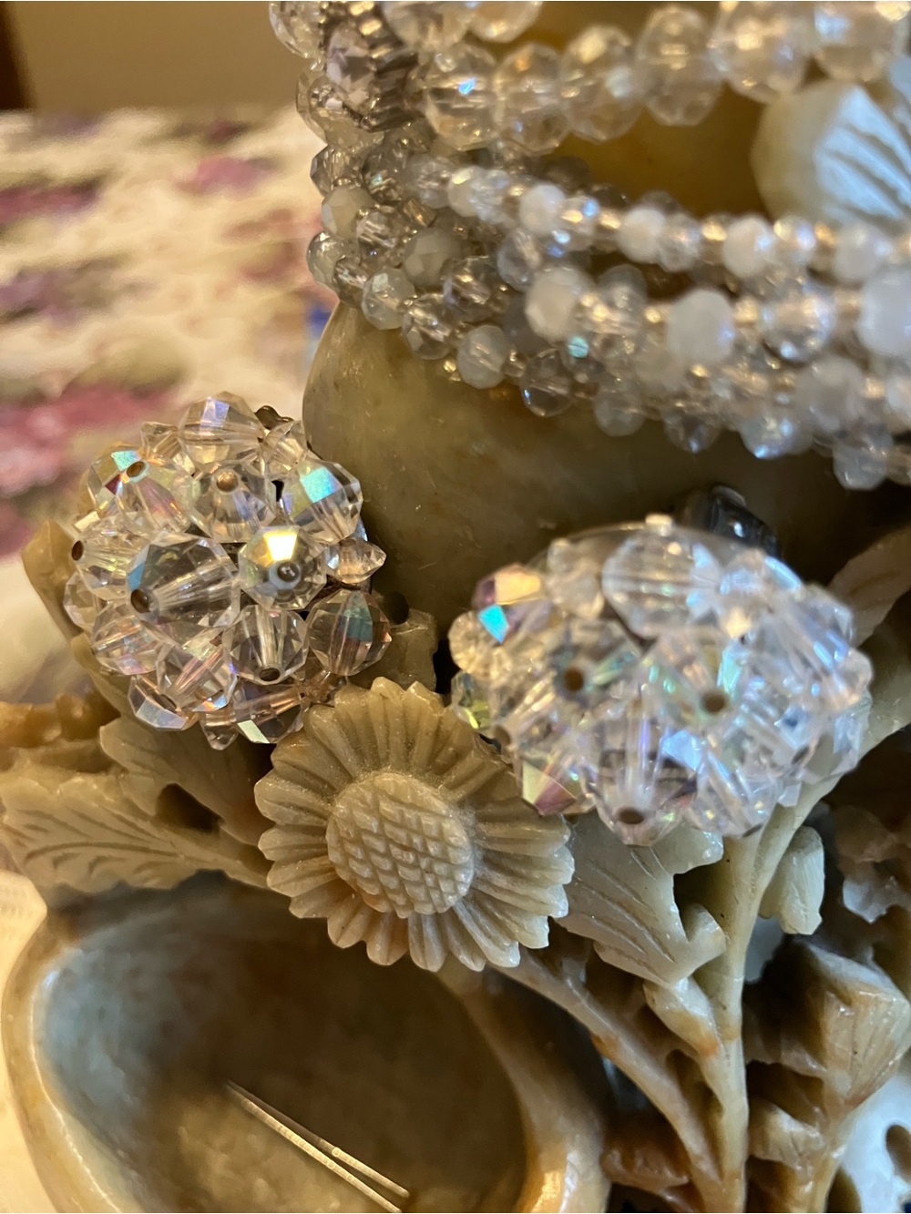 CUT CRYSTAL AND AB CRYSTAL BRACELETS AND EARRINGS - Picture 6 of 14